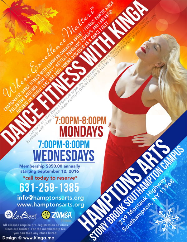 Dance Fitness with Kinga at Hamptons Arts Stony Brook University Southampton Campus in Southampton Long Island New York