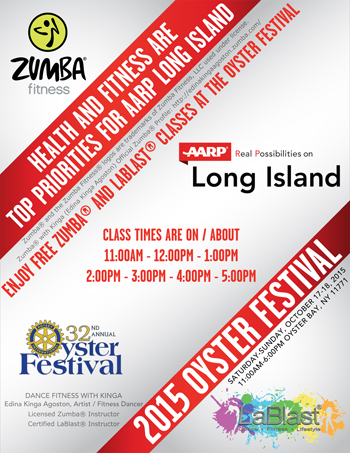 Dance Fitness with Kinga Zumba and LaBlast at the 2015 Oyster Festival in Oyster Bay Nassau COunty Long Island New York