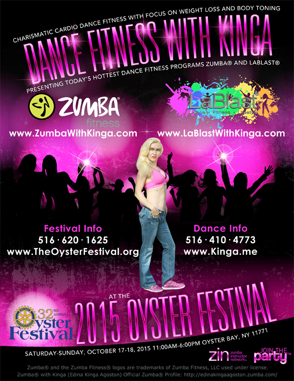 Dance Fitness with Kinga Zumba and LaBlast at the 2015 Oyster Festival in Oyster Bay Nassau COunty Long Island New York