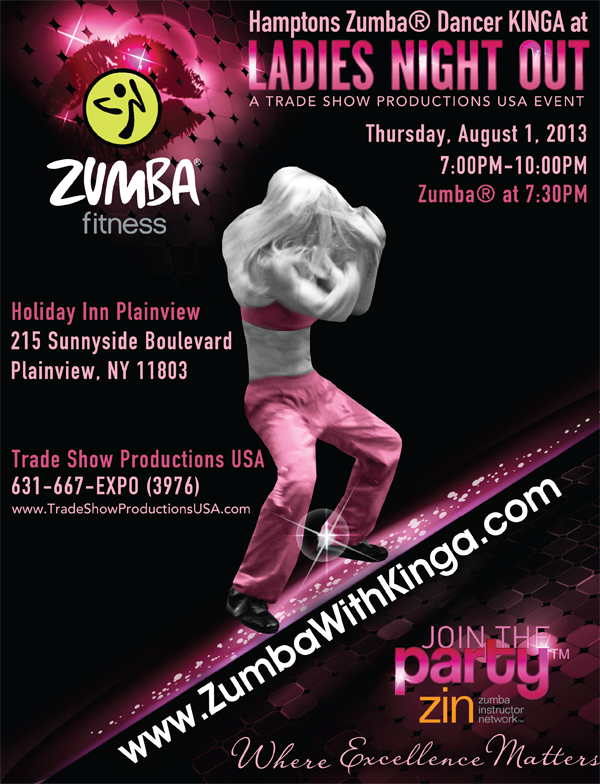 Hamptons Zumba® Dancer KINGA at Tradeshow Productions USA Ladies Night Out at Holiday Inn Plainview, Long Island, New York