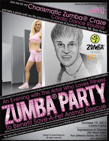 Zumba Master Class with European American Artist/Zumba Dancer KINGA to benefit Save-A-Pet Animal Rescue and Adoption Center